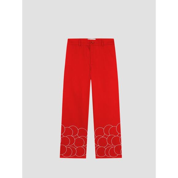 La Veste Bubble Cotton Pants - S - Red